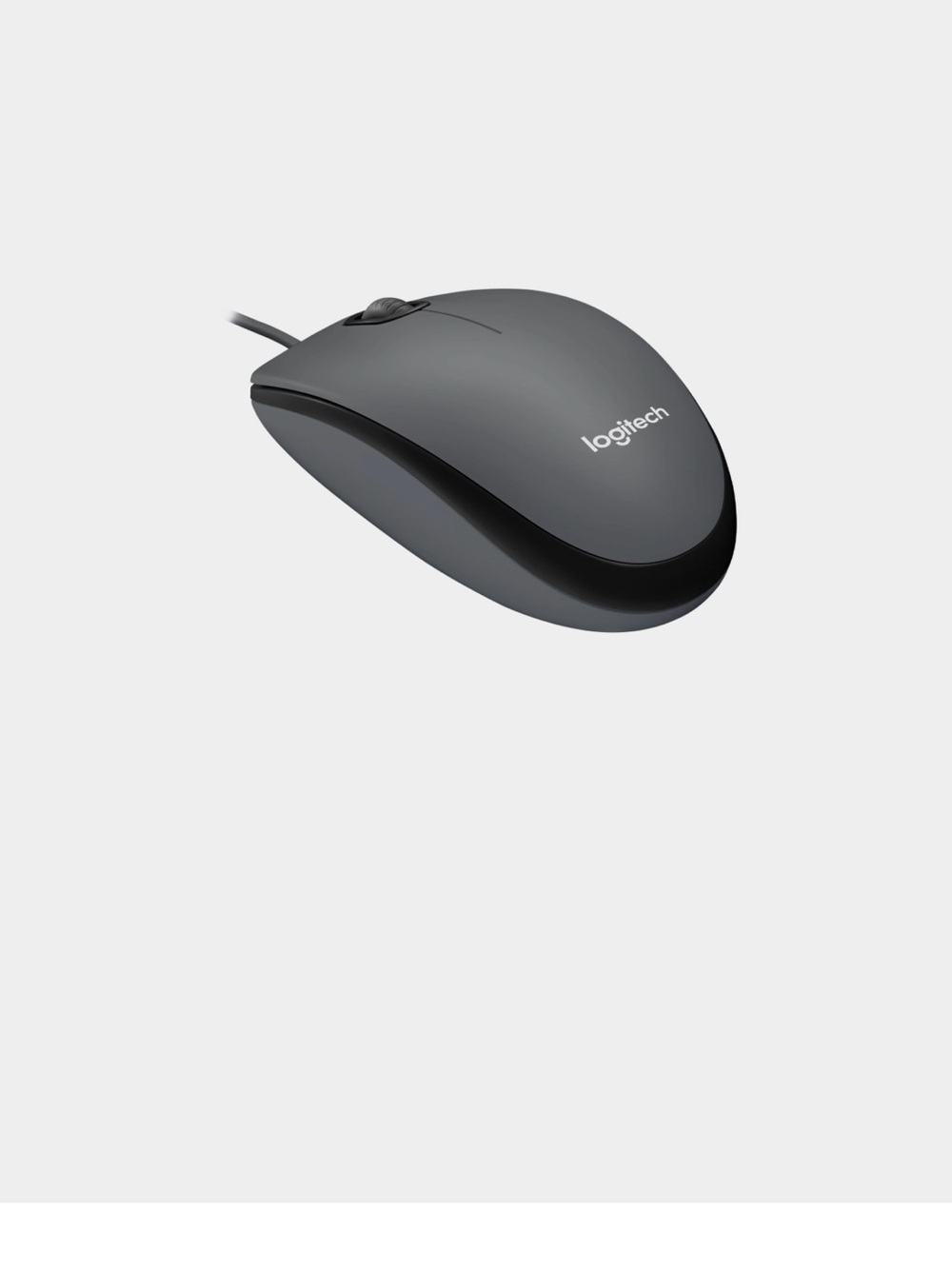 Logitech Wired Mouse in Dark Gray M100